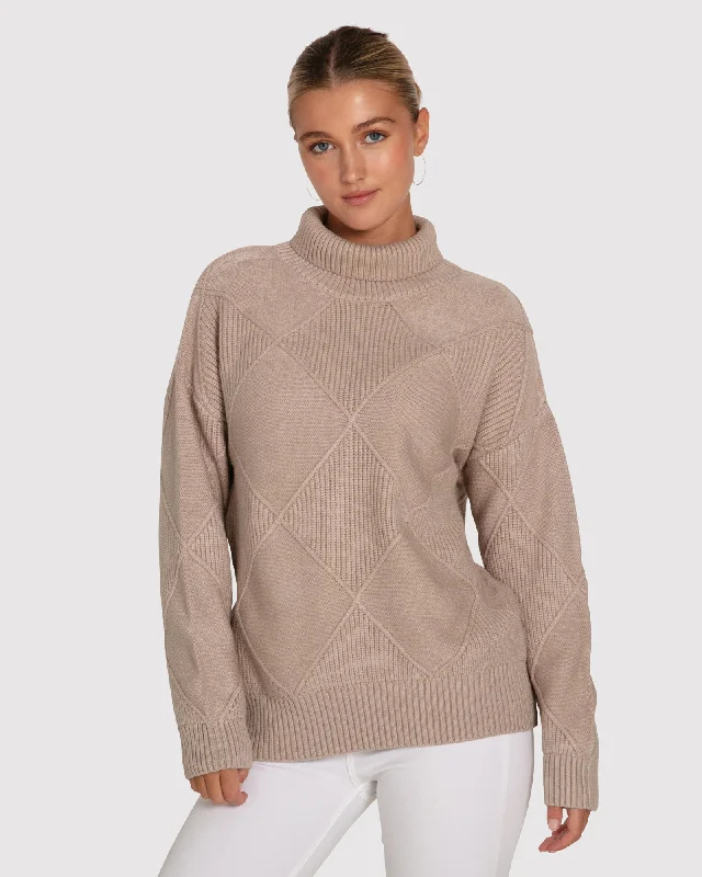 The Academy Turtleneck Jumper | Women | Oat