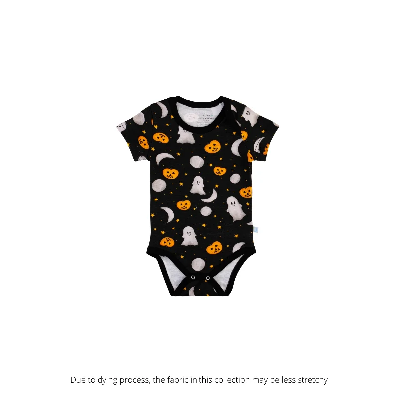 Baby Short-Sleeve Bamboo Bodysuit  | Ghost