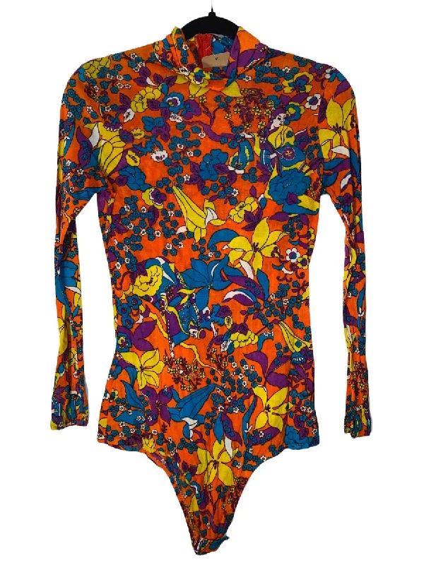 1960s Psychedelic Bodysuit w Geisha's and Samurai