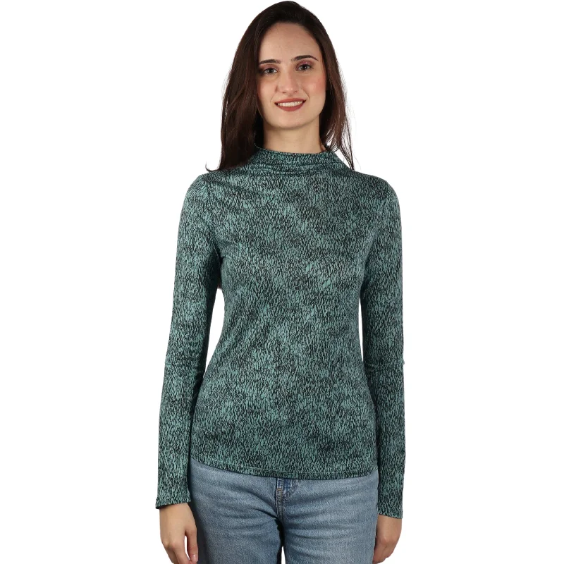 WORTHINGTON - Turtleneck in Jade Print