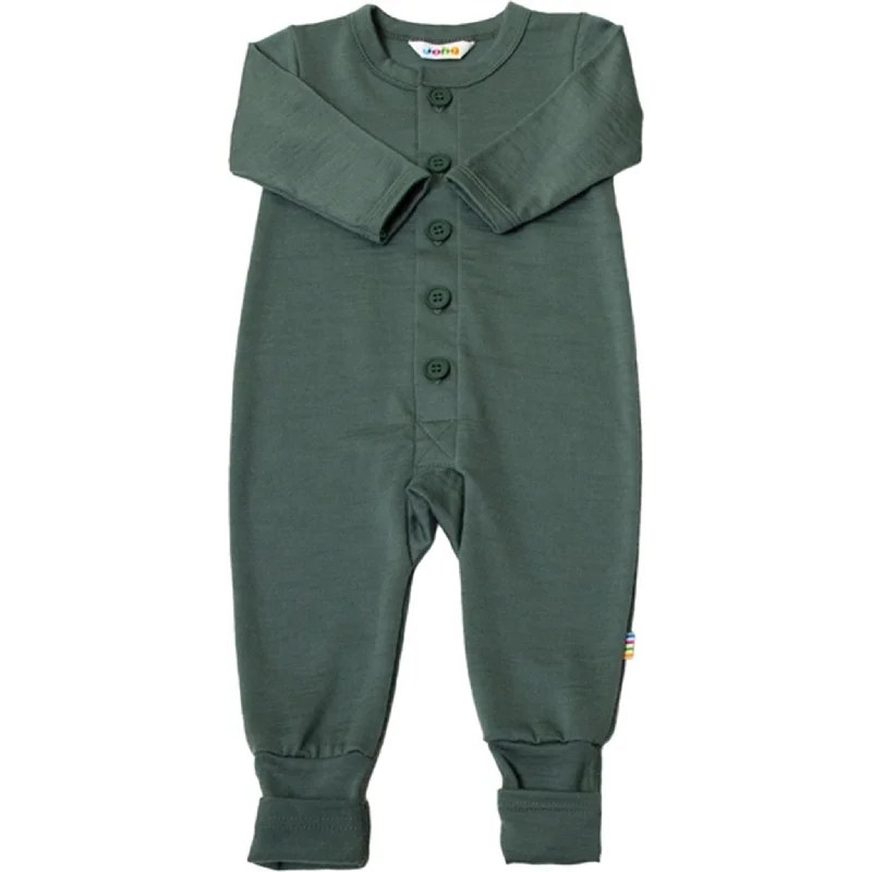 Joha Wool Dark Green Jumpsuit w. 2-in-1 Foot