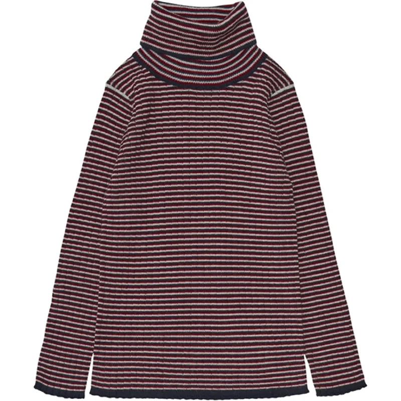 FUB Turtleneck Ecru/Dark Navy/Bright Red