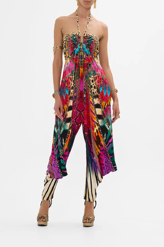 JERSEY DRAPED PANT JUMPSUIT WITH HARDWARE SAHARA SUPERNATURAL