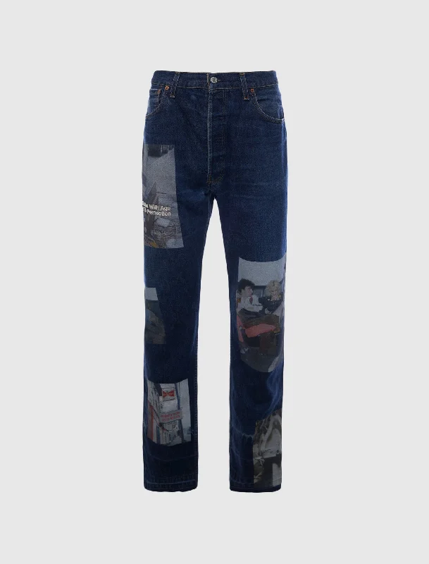 DENIM TABLOID PANTS