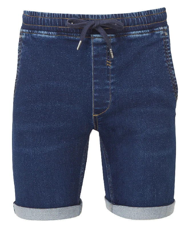 Blue - Men’s denim drawstring shorts