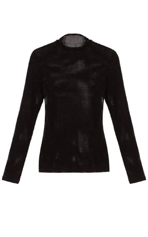 Ashlynd Mesh Turtleneck Top