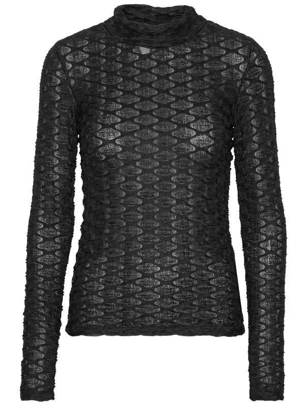 Bubble Wrap Turtleneck - Black