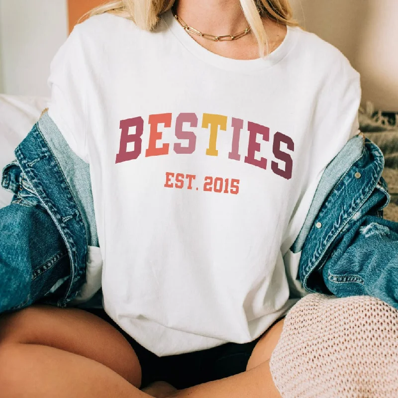 Personalized Besties Shirt, Matching Best Friends TShirts, Girls Trip Graphic Tee, Girls Getaway TShirts, Sister Weekend