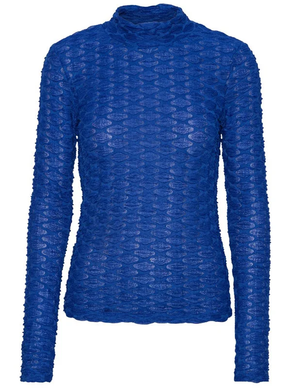 Bubble Wrap Turtleneck - Web Blue