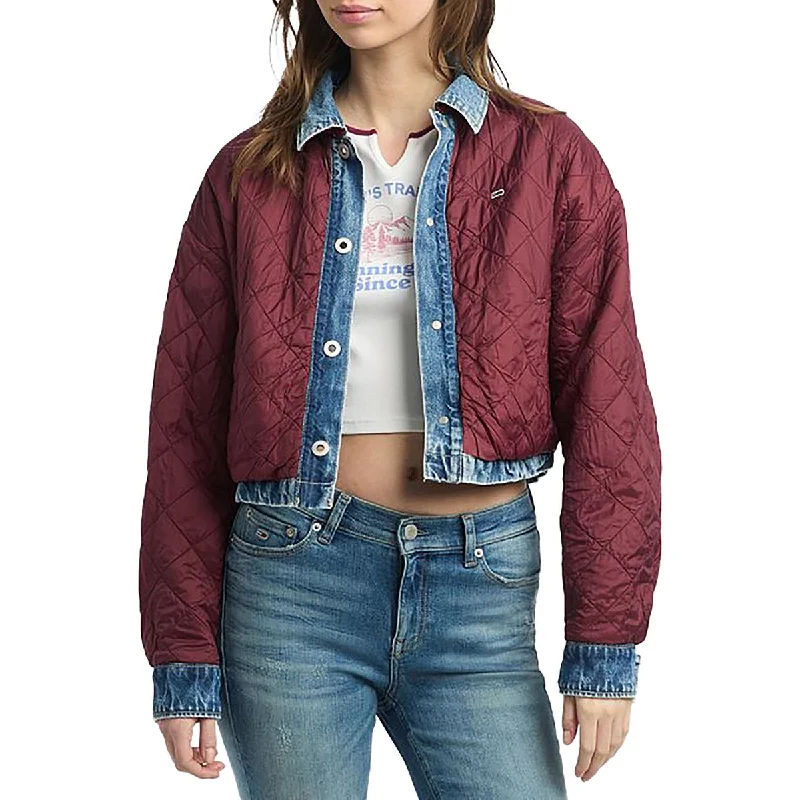 Tommy Jeans Womens Reversible Quilted Denim Jacket