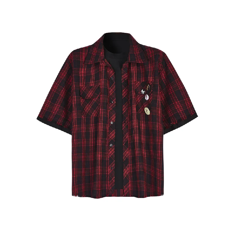 “Loose Plaid Polo” Shirts