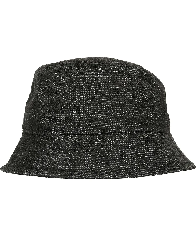 Black/Grey - Denim bucket hat (5003DB)