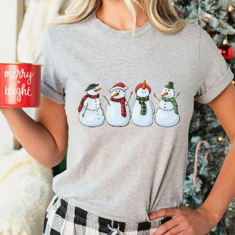 Christmas Snowman Shirt, Womens Christmas TShirt, Christmas Snowmen Crewneck, Snowman Graphic Tee, Holiday Outfit