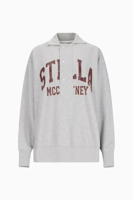 Stella McCartney Varsity Polo Sweatshirt - Light Grey Melange