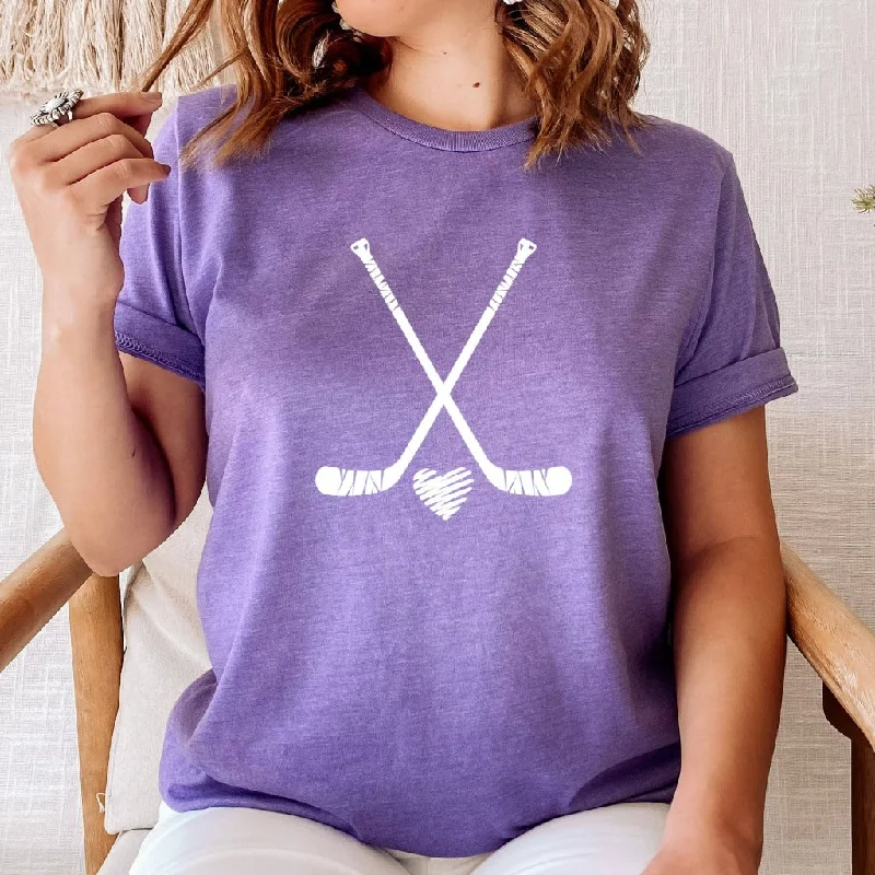 Hockey Sticks Shirt, Hockey Mom TShirt, Hockey Fan Graphic Tee, Gift for Hockey Mom or Dad