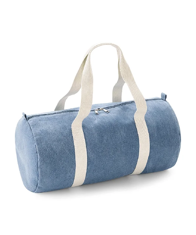 Light Denim - Denim barrel bag