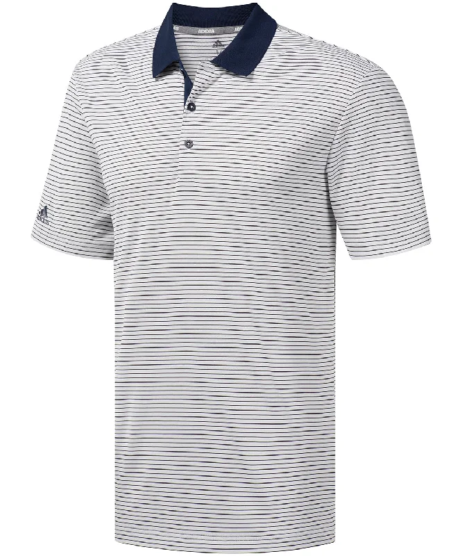 White/Navy - 2-colour stripe polo