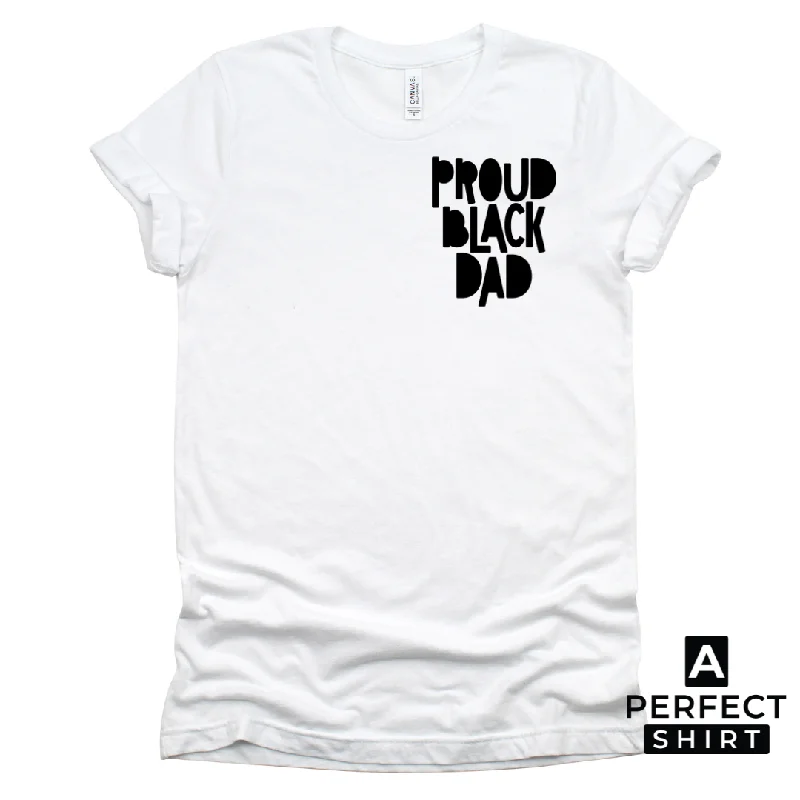 Proud Black Dad Short Sleeve T-Shirt for Fathers