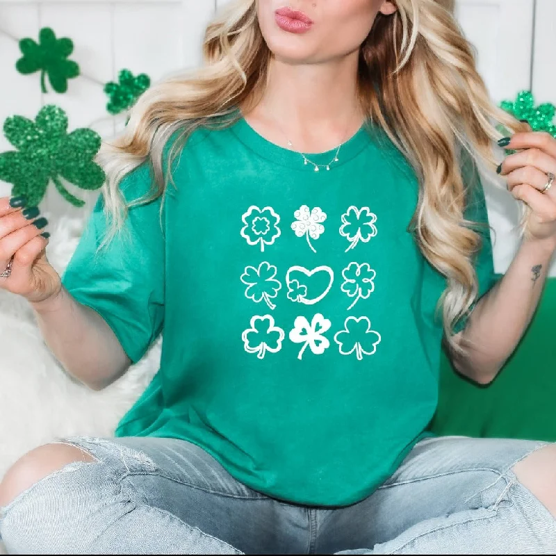 Shamrock Shirt, St Patricks Day TShirt, Lucky Me Graphic Tee, Irish Shirt, Four Leaf Clover Tee