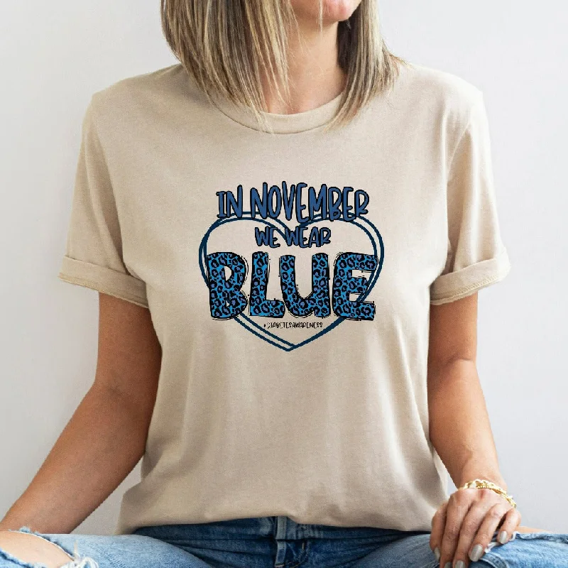 Diabetes Awareness Shirt, In November We Wear Blue TShirt, Diabetes Support Graphic Tee, Diabetic Gifts