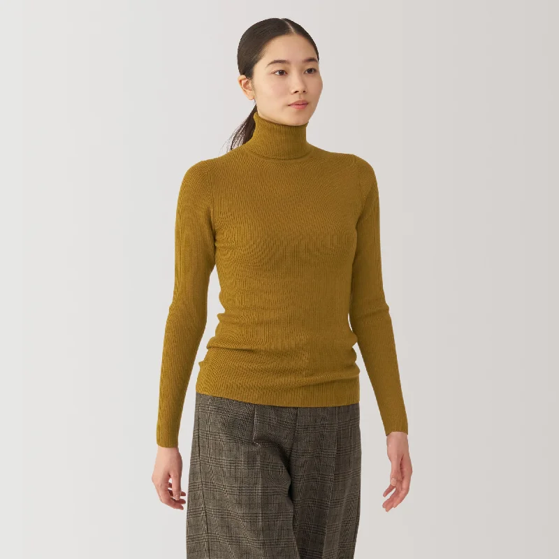 Women's Washable High-Gauge Turtleneck Sweater