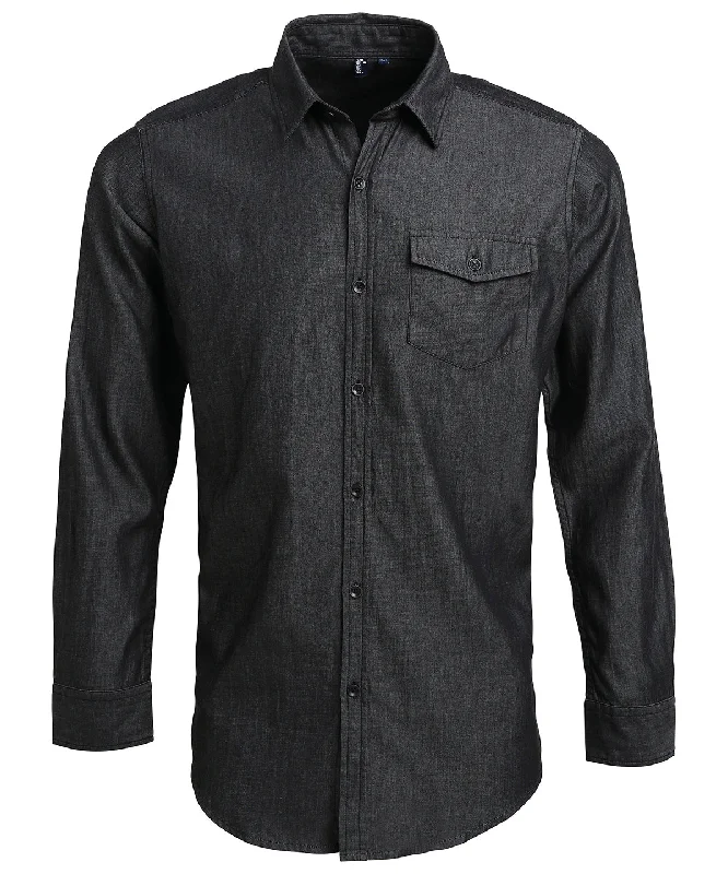 Black Denim - Jeans stitch denim shirt