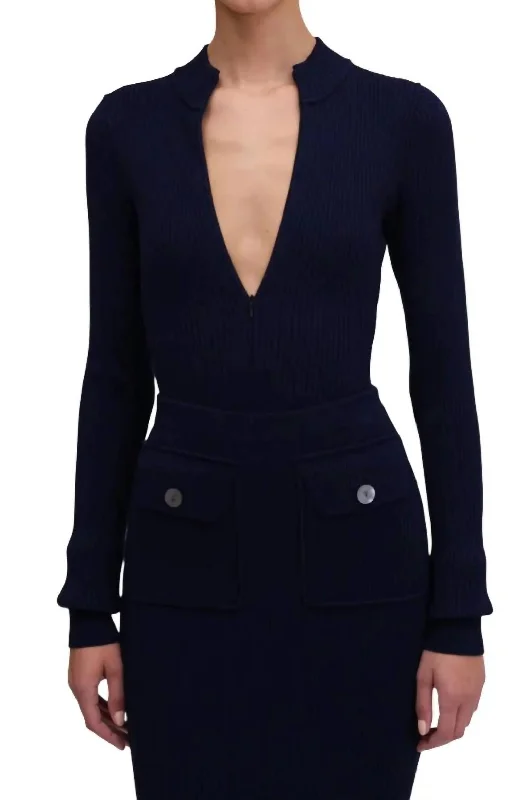 Carney Bodysuit In Navy