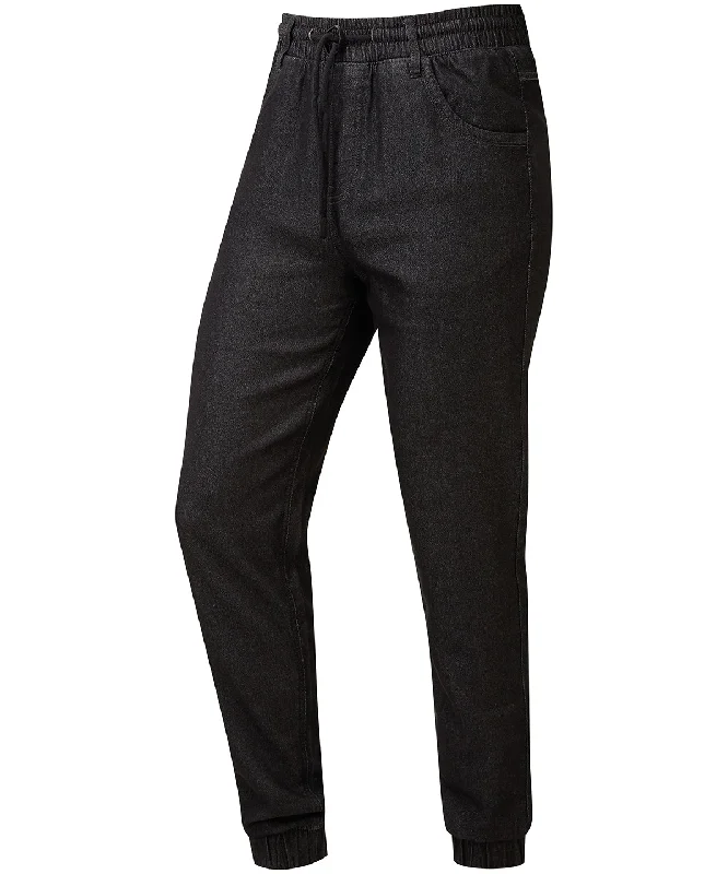 Black Denim - Chef's artisan jogger bottoms