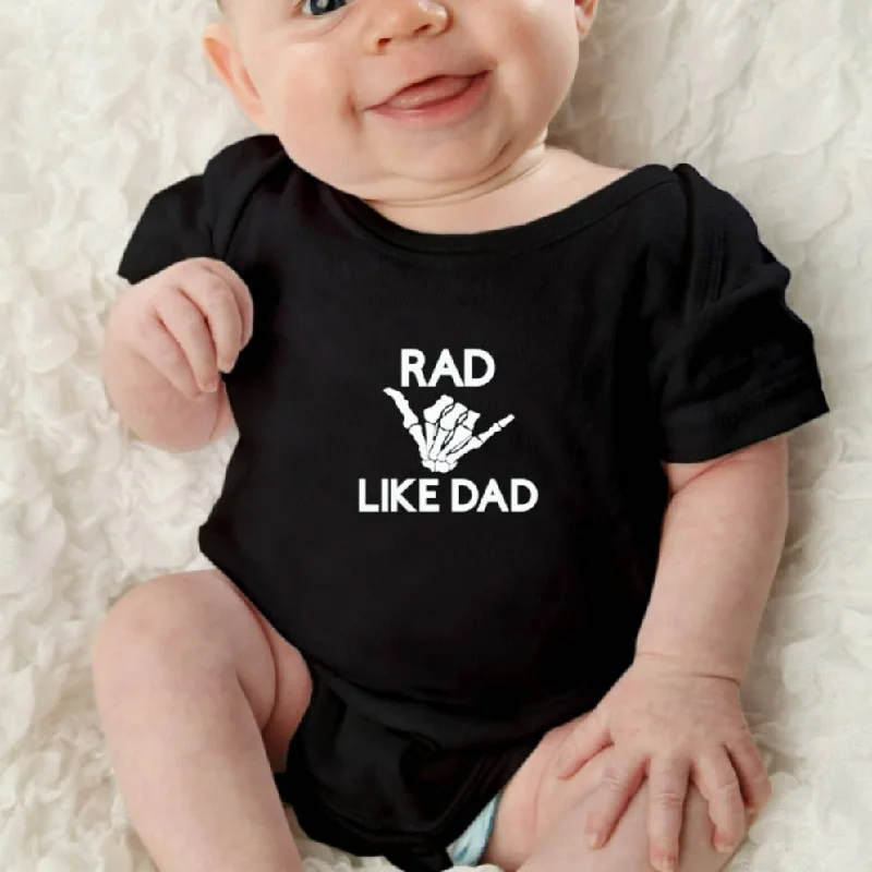 Rad Like Dad Baby Onesie or Toddler TShirt, Matching Daddy and Me Shirts, Father's Day