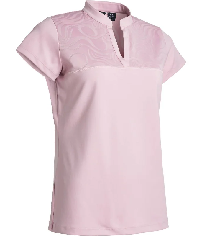 Women Lisa Cup Sleeve Polo In Rosebud