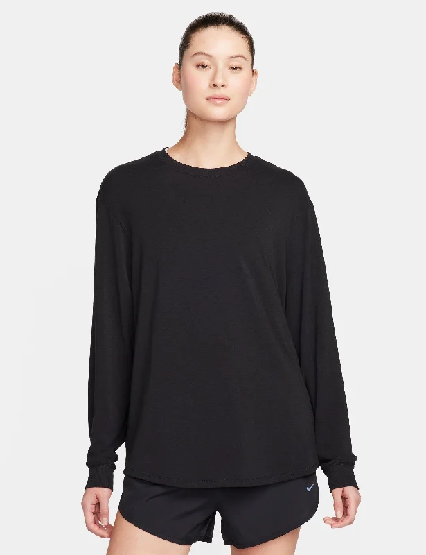 One Relaxed Dri-FIT Long-Sleeve Top - Black