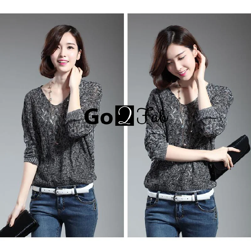 Laura Knitted Loose Long-Sleeved Tops