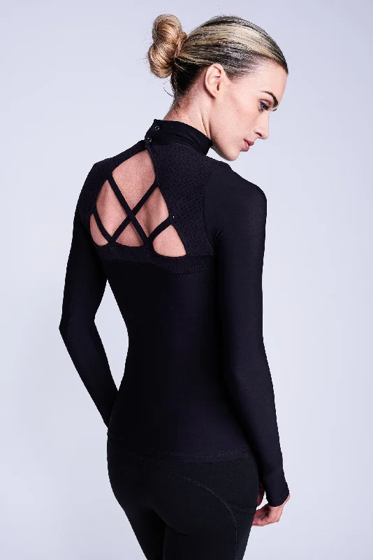 Passion Long-Sleeve Top in Black