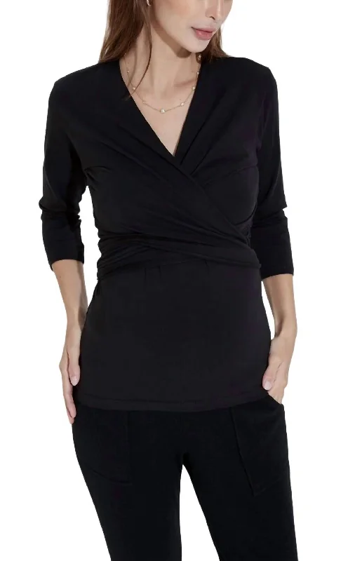 Long-Sleeve Babywearing Top In Black