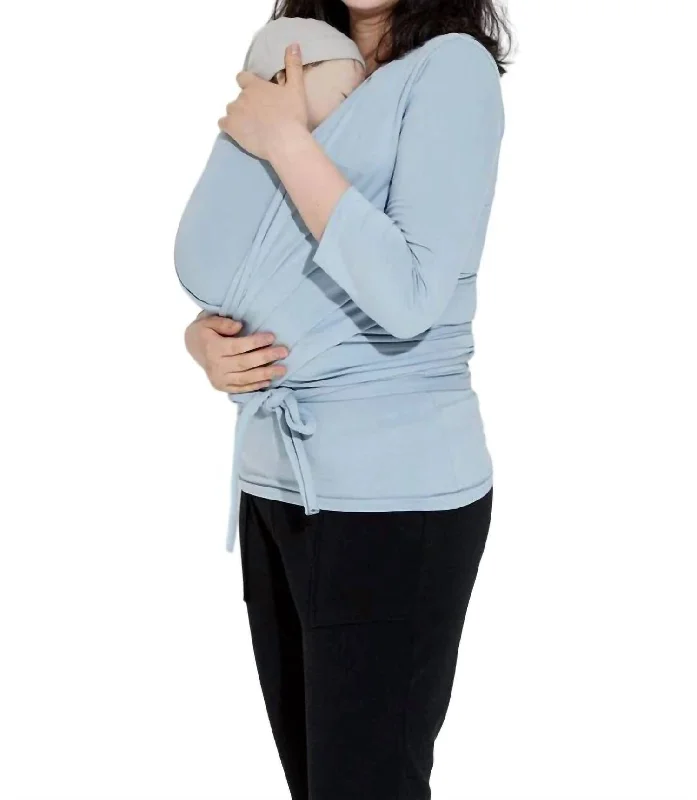 Long-Sleeve Babywearing Top In Powder Blue