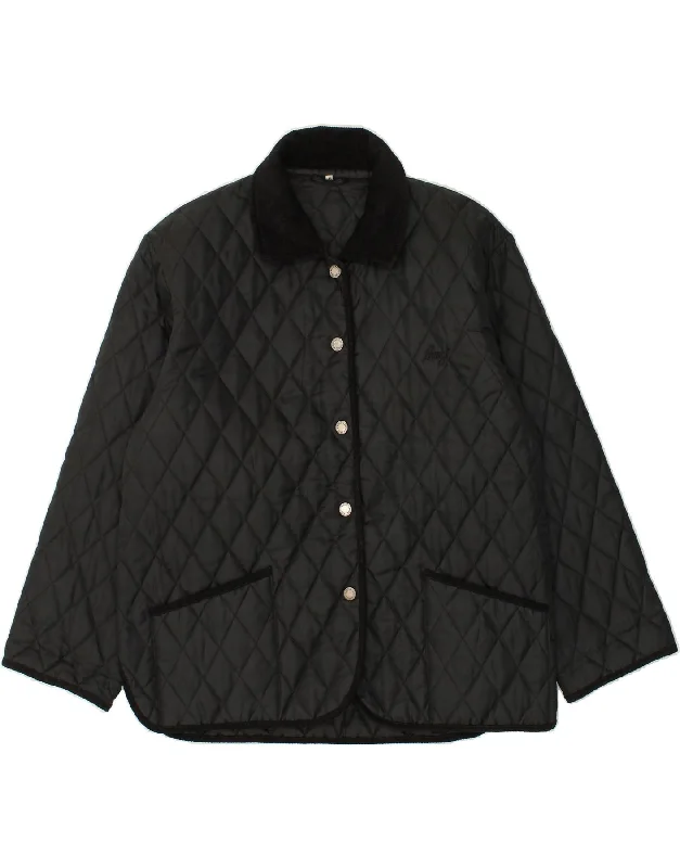 BRUGI Womens Quilted Jacket IT 46 Large Black Polyamide