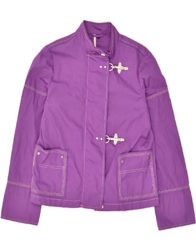 FAY Womens Bomber Jacket UK 10 Small Purple