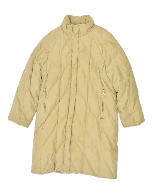 FILA Womens Padded Coat IT 50 XL Beige Polyamide