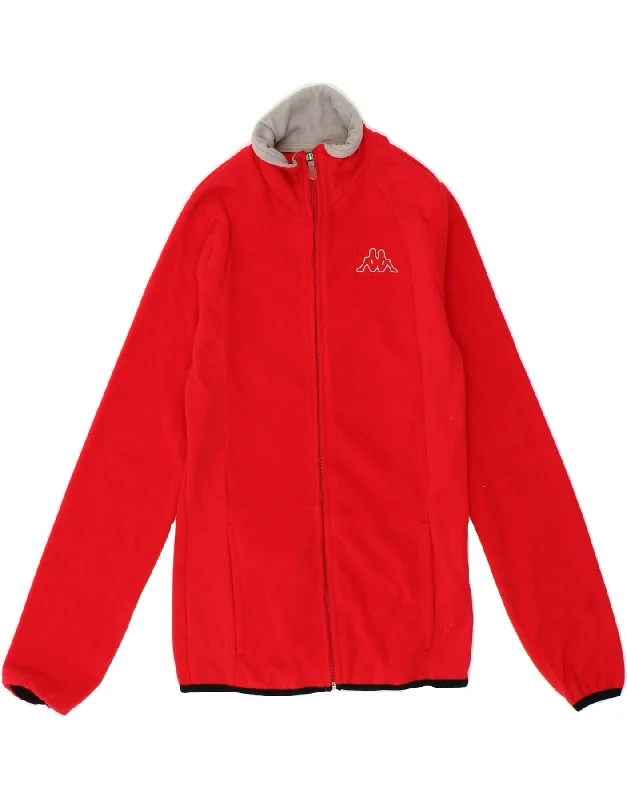 KAPPA Womens Fleece Jacket UK 10 Small Red Polyester