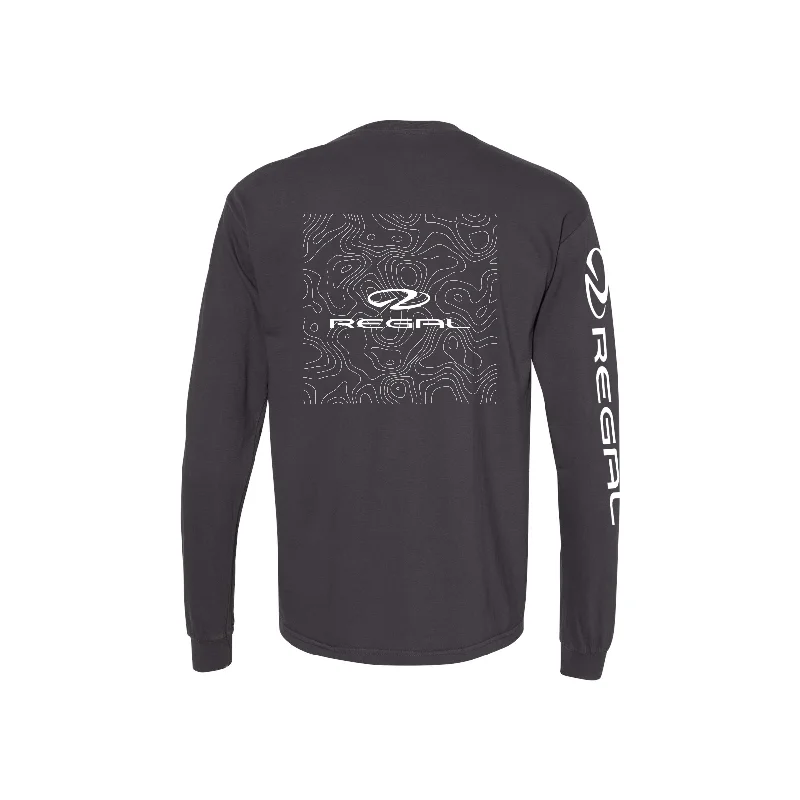 Long-sleeve Topography Tee - Grey