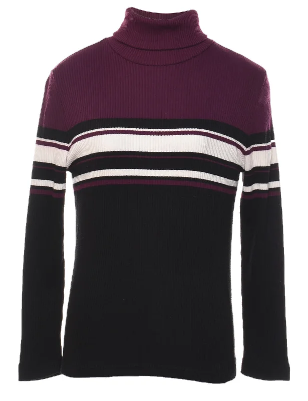 Striped Turtleneck Jumper - S