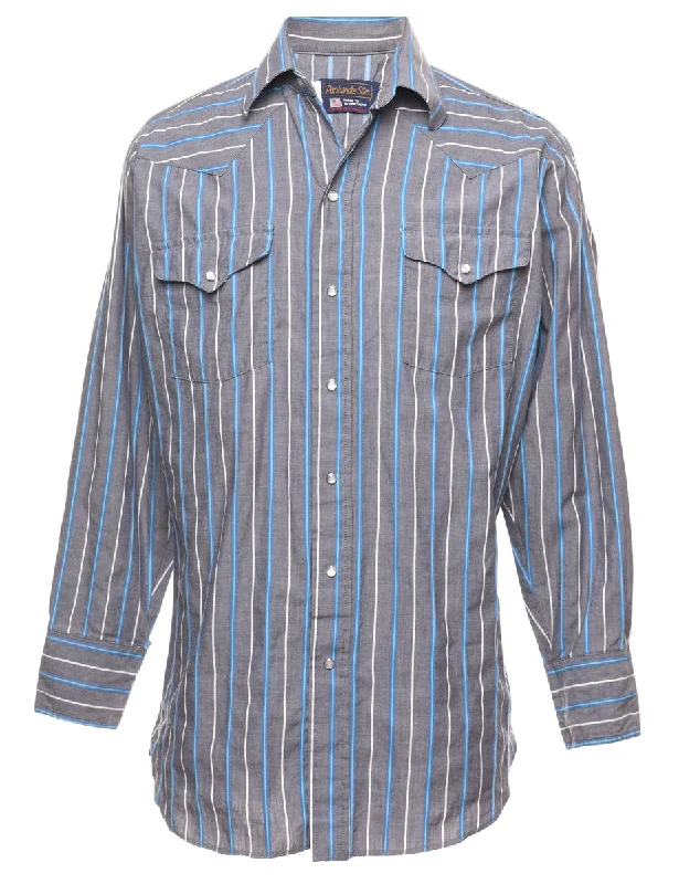 Striped Western Shirt - M