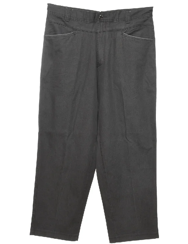 Tapered Black Trousers - W35 L29