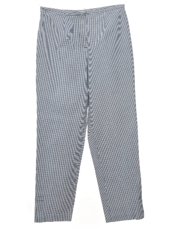 Tapered Checked Trousers - W28 L28