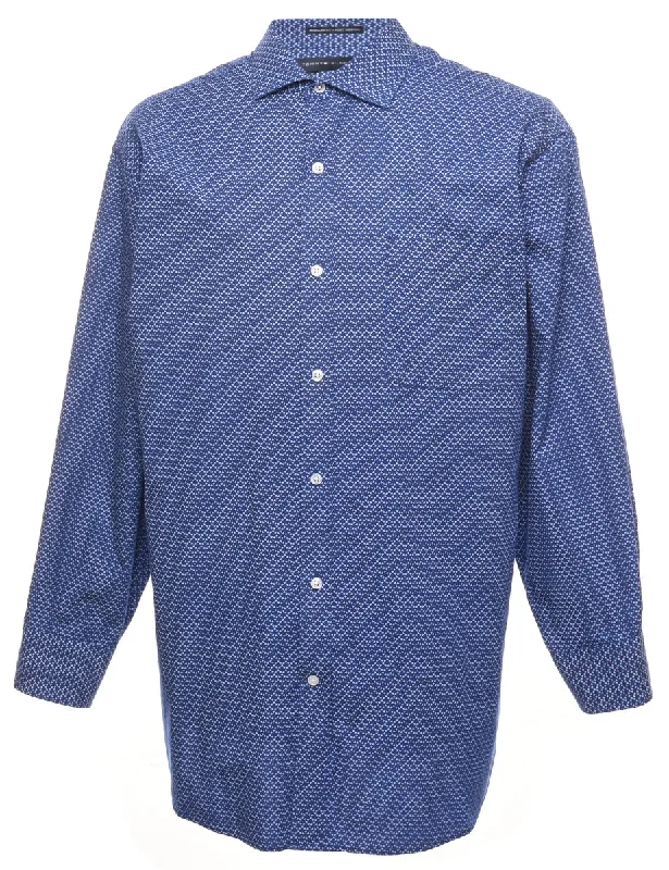 Tommy Hilfiger Blue Patterned Shirt - XL