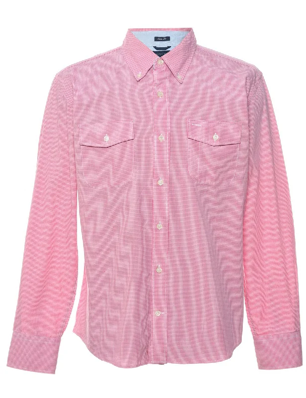 Tommy Hilfiger Checked Pale Pink & White Shirt - L