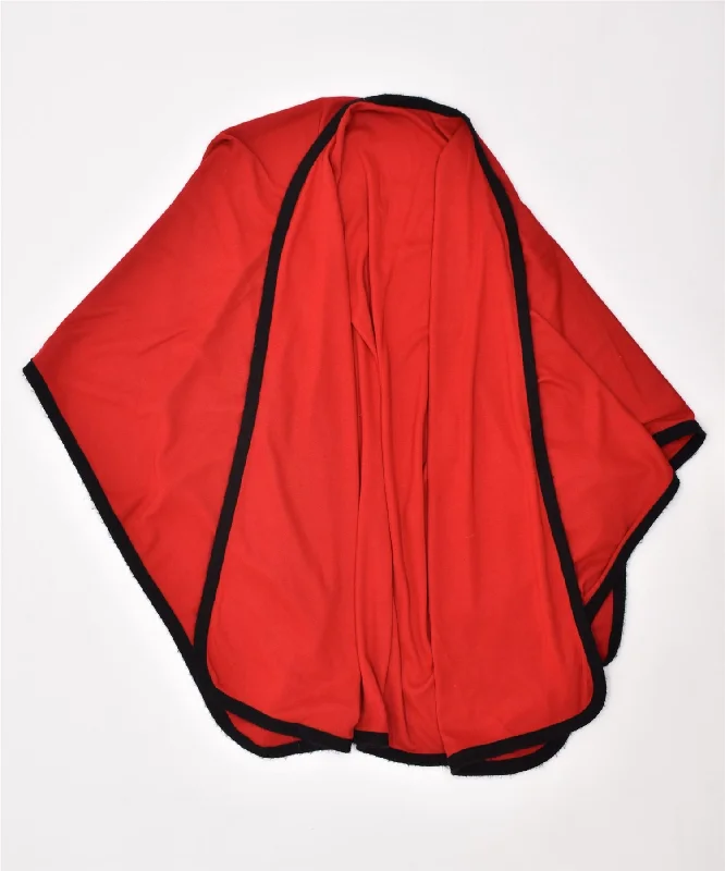 VINTAGE Womens Poncho Coat One Size Red