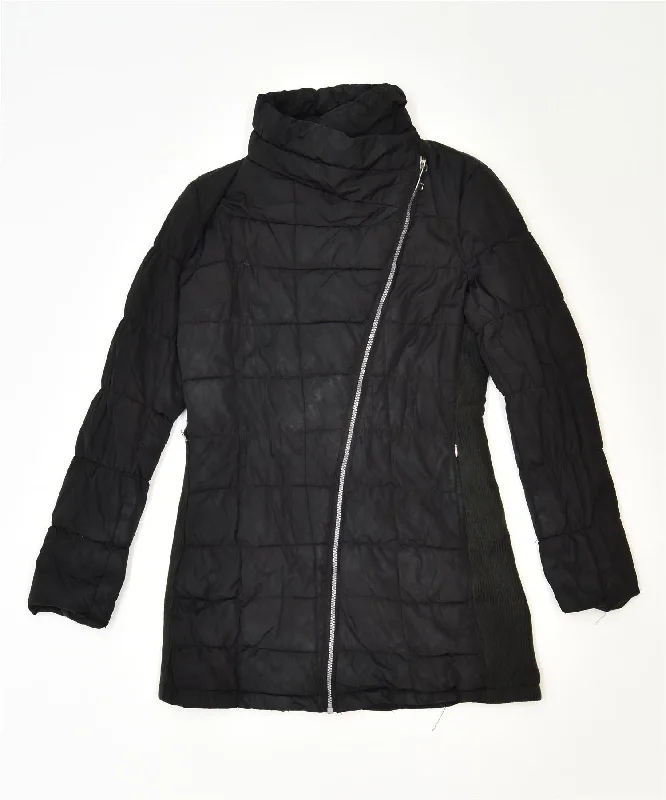 CALVIN KLEIN Womens Padded Coat UK 10 Small Black Polyester