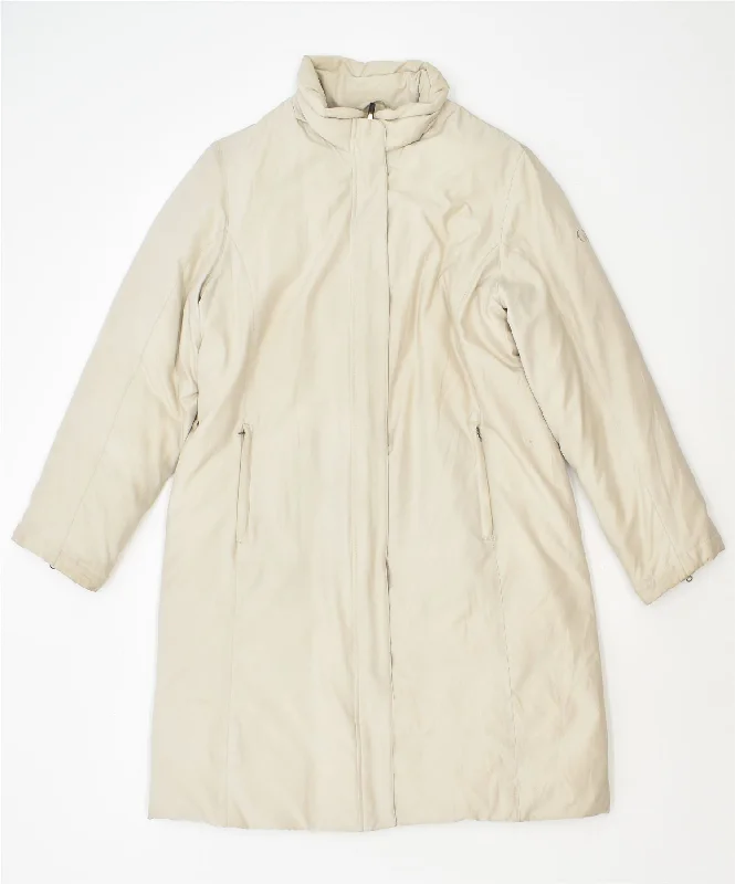 SERGIO TACCHINI Womens Padded Coat IT 48 XL Beige Polyester