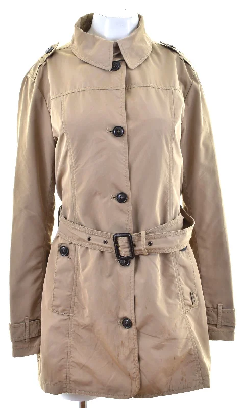 WOOLRICH Womens Military Coat EU 44 Large Beige